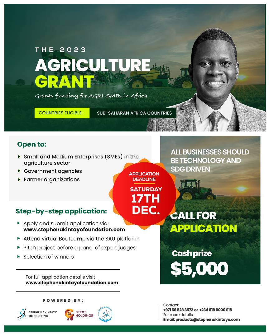 The 2023 Agriculture Grant