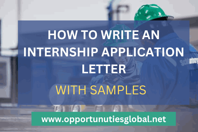 How to write an internship application letter