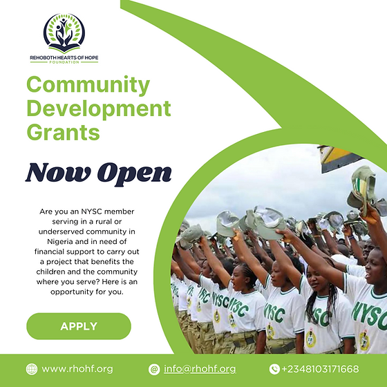 Community Development Grants for Corps members